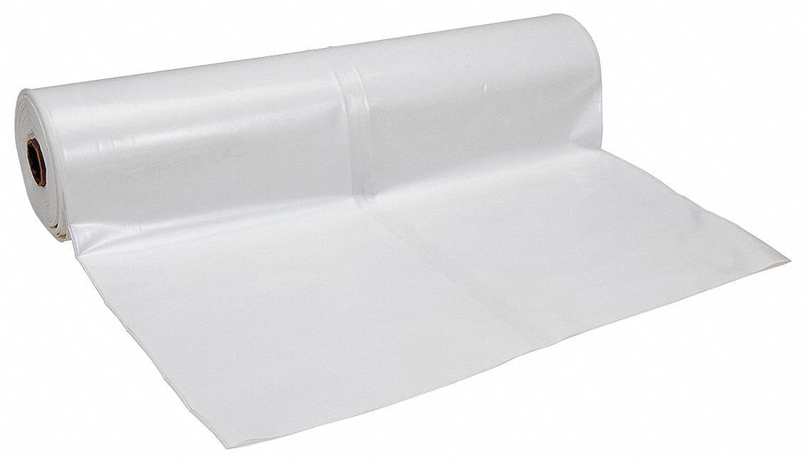 Construction Film, 10 x 100Ft, 4Mil, White