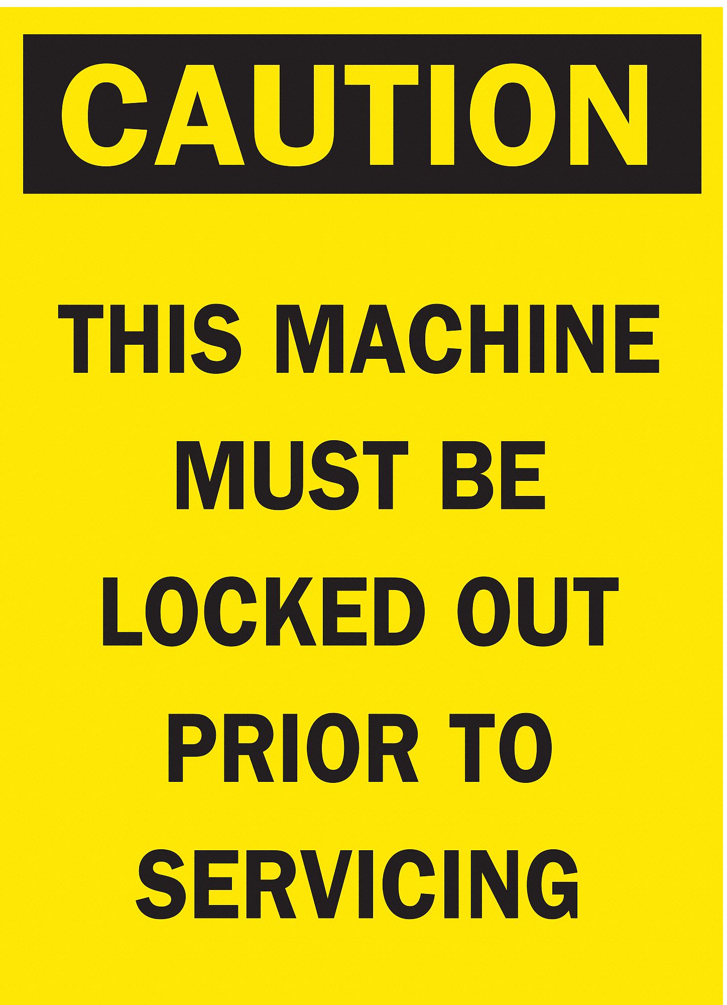 Caution Security Sign, 5 x 3-1/2In, BK/YEL