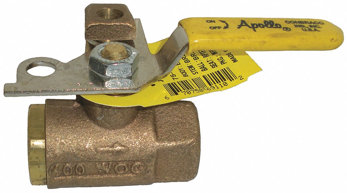 Bronze Ball Valve, Inline, FNPT, 1 In