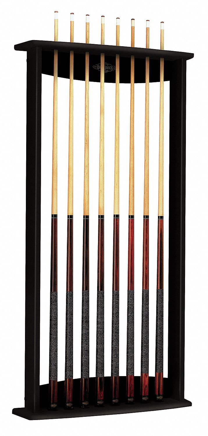 Cue Wall Rack, 54x26-1/16x6-3/8, Black