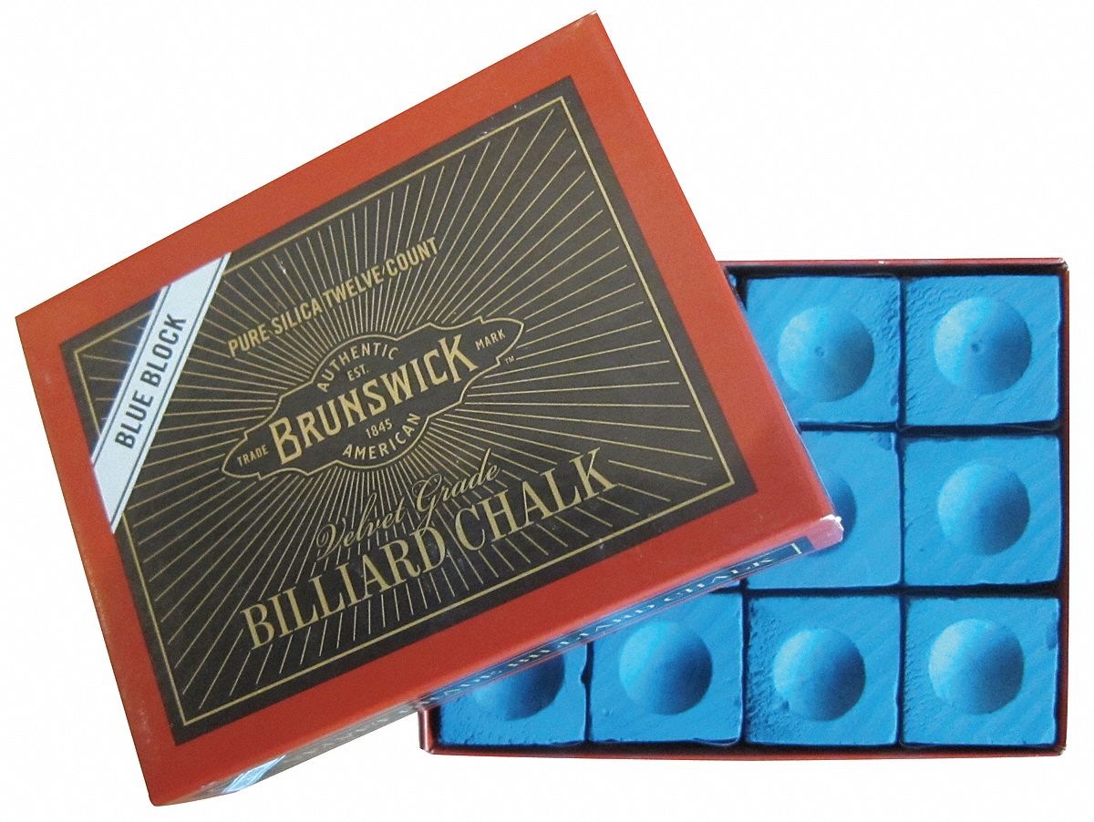 Billiards Chalk, Blue, Pk 144