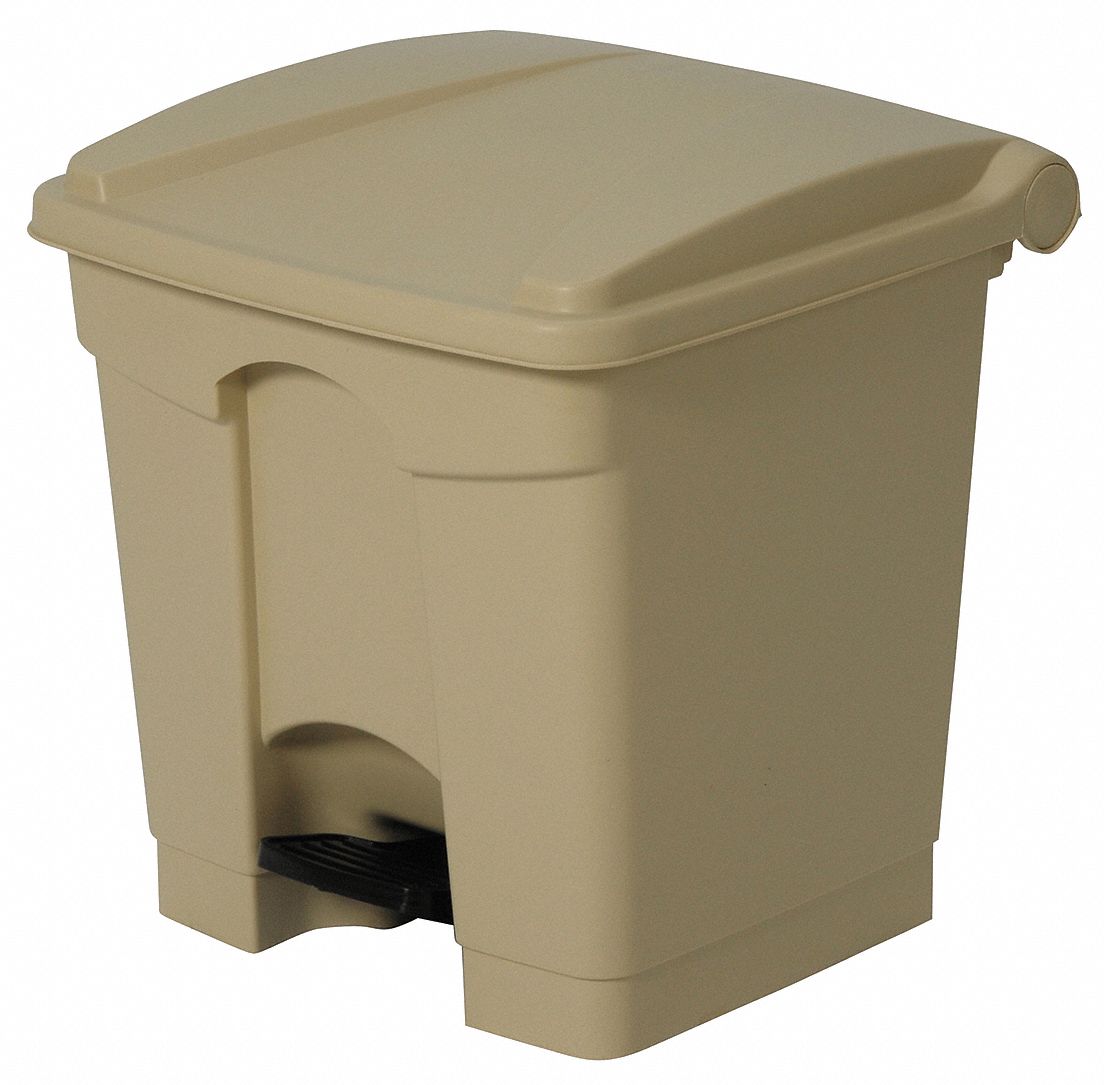 Step On Container, Square, 8 G, Beige