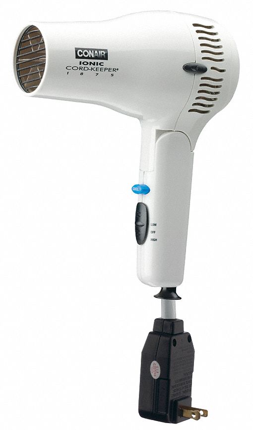 Hairdryer, Handheld, White, 1875 Watts, Ion