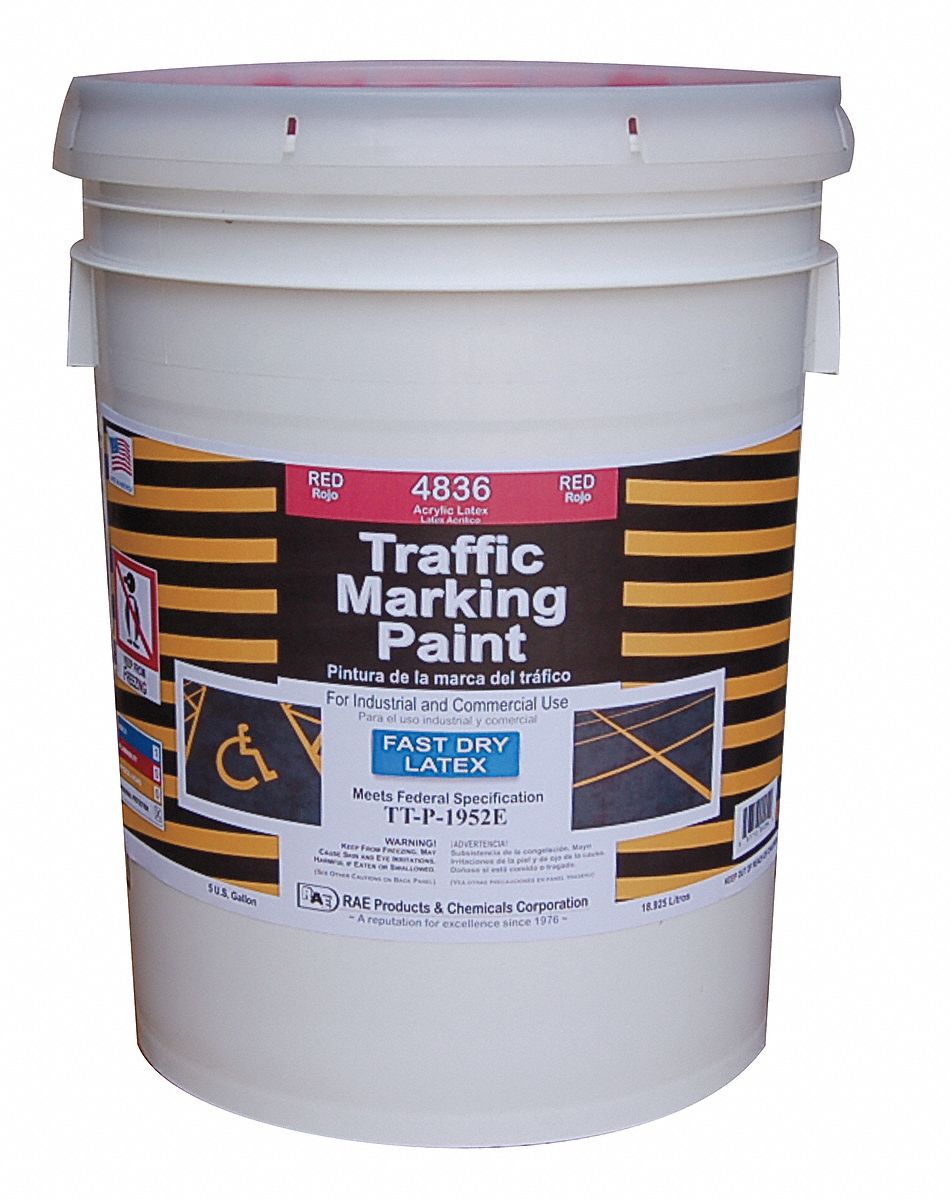 Striping Paint, Red, 5 Gal.