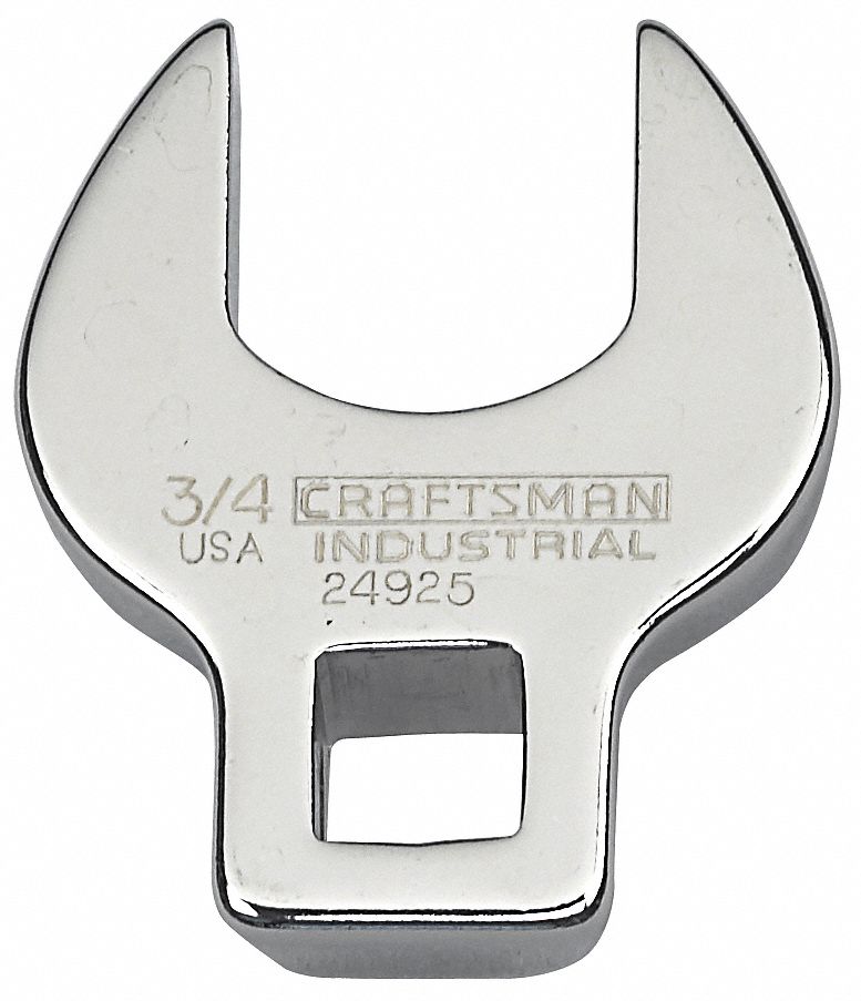 Crowfoot Wrench, 3/8 Dr, 3/4 In, Chrome