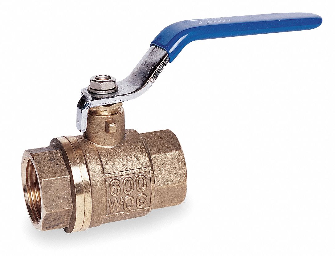 Ball Valve, 3/4 In, FNPT, Forged Brass