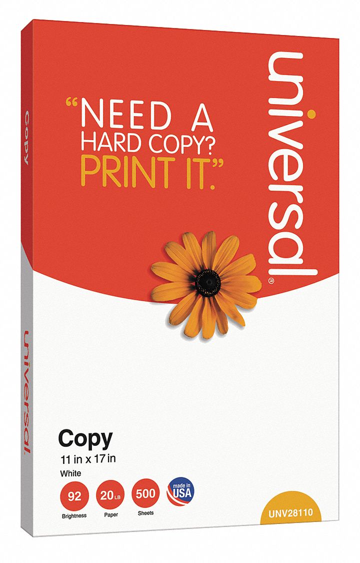 Paper, Ledger, White, 20Lb, PK2500