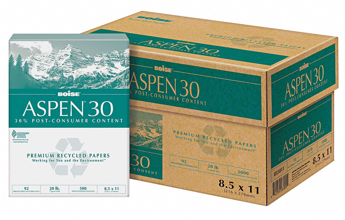 Paper, 30 Rcyld, Ltr, Wht, 20Lb, PK5000
