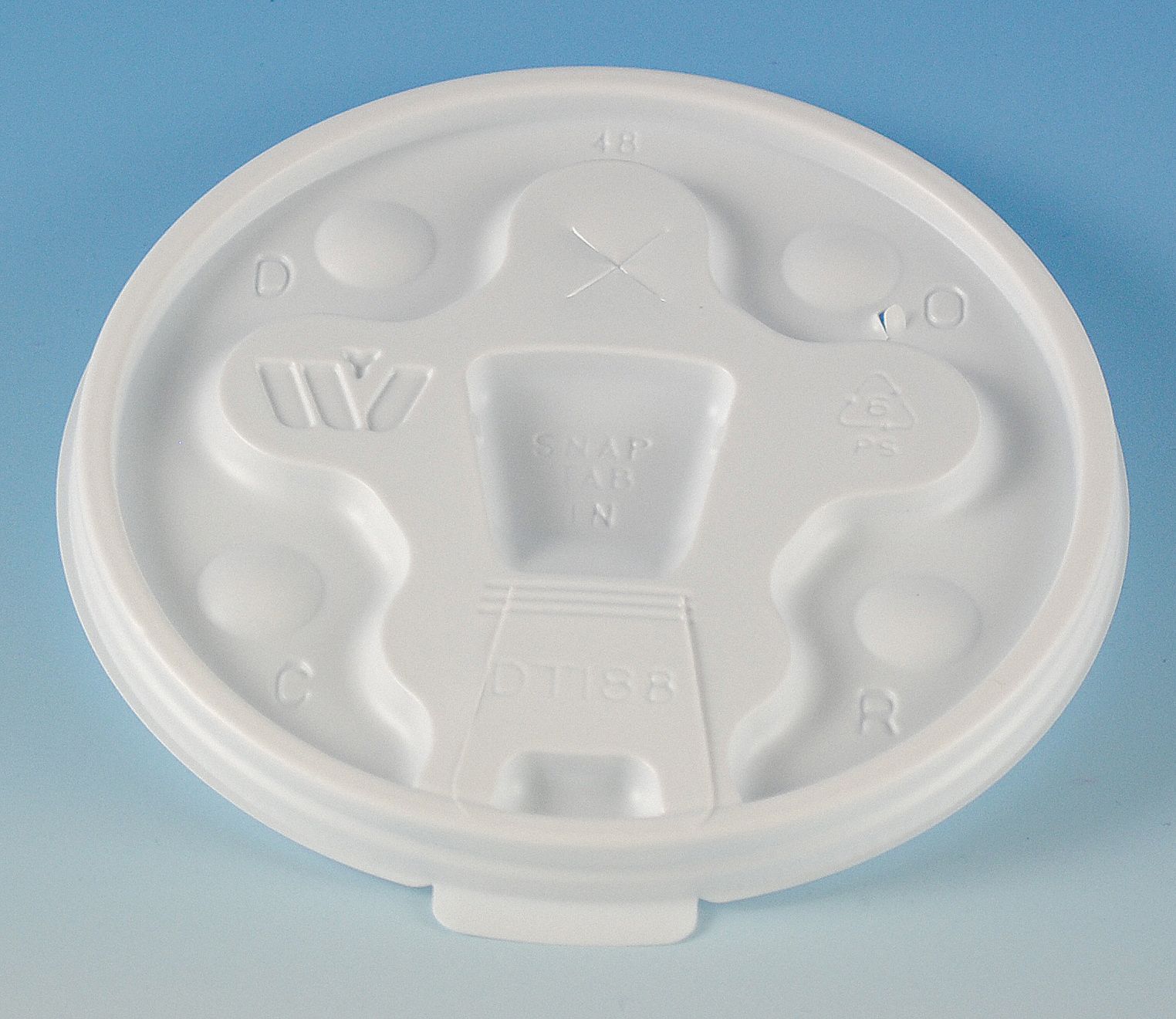 Disposable Lid, Drink Thru, White, PK 1000