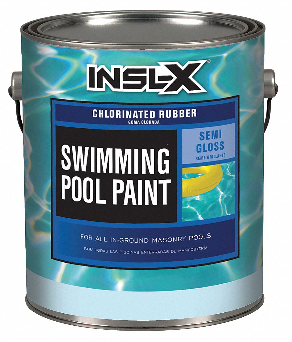 Pool Paint, Chlorinated Rubber, White, 1G