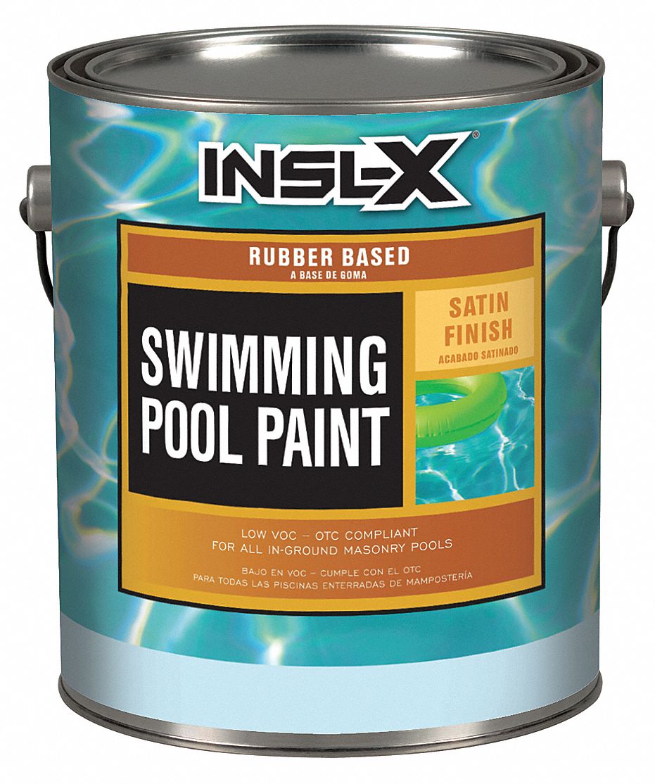 Pool Paint, Rubber Based, White, 1 gal.