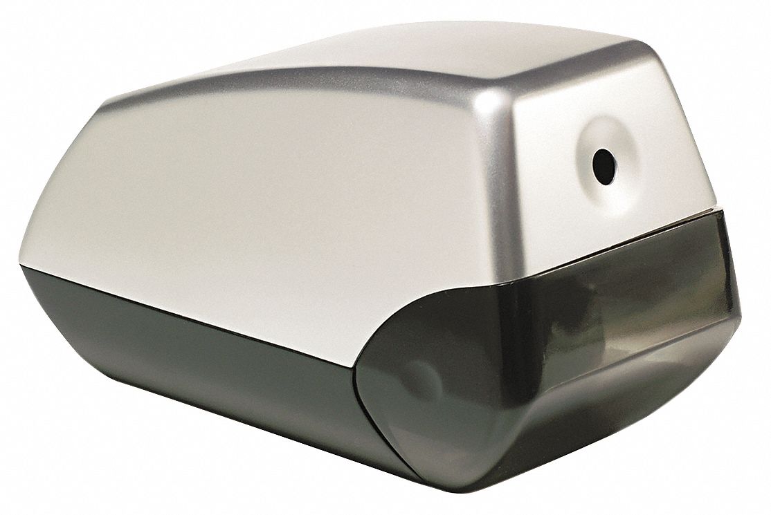 Pencil Sharpener, Electric, Silver/Black