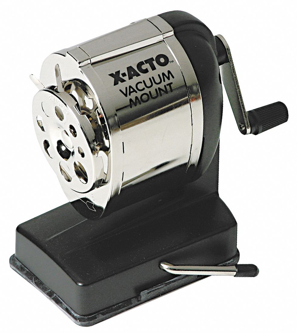 Pencil Sharpener, Manual, Black/Chrome