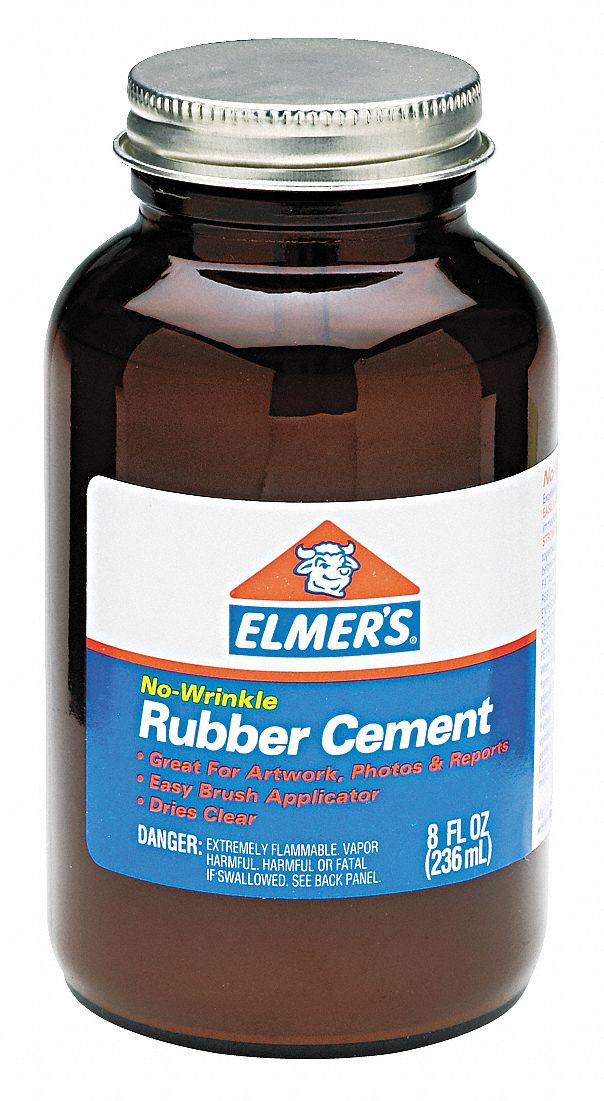 Adhesive, Rubber Cement, 8oz.