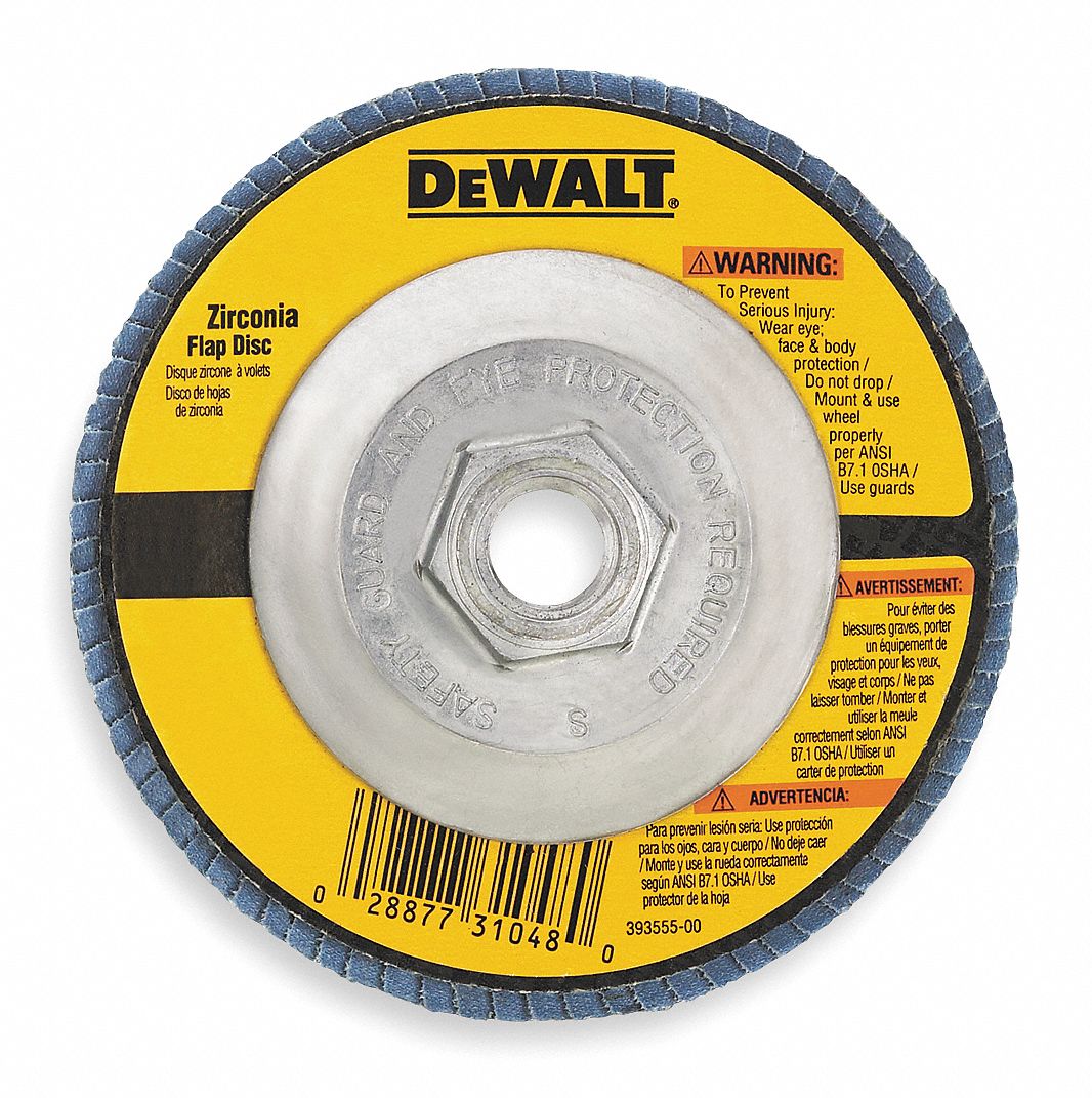 Arbor Mount Flap Disc, 4.5 In, 36 G, Coarse