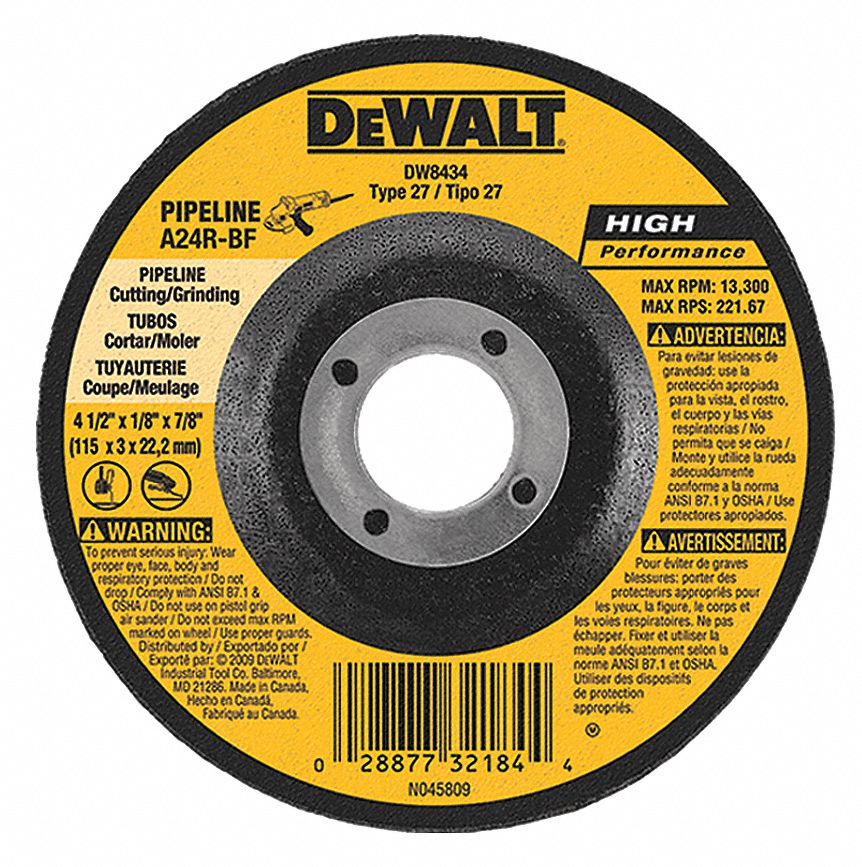 Depressed Center Wheel, T27, 6x1/4x7/8, AO