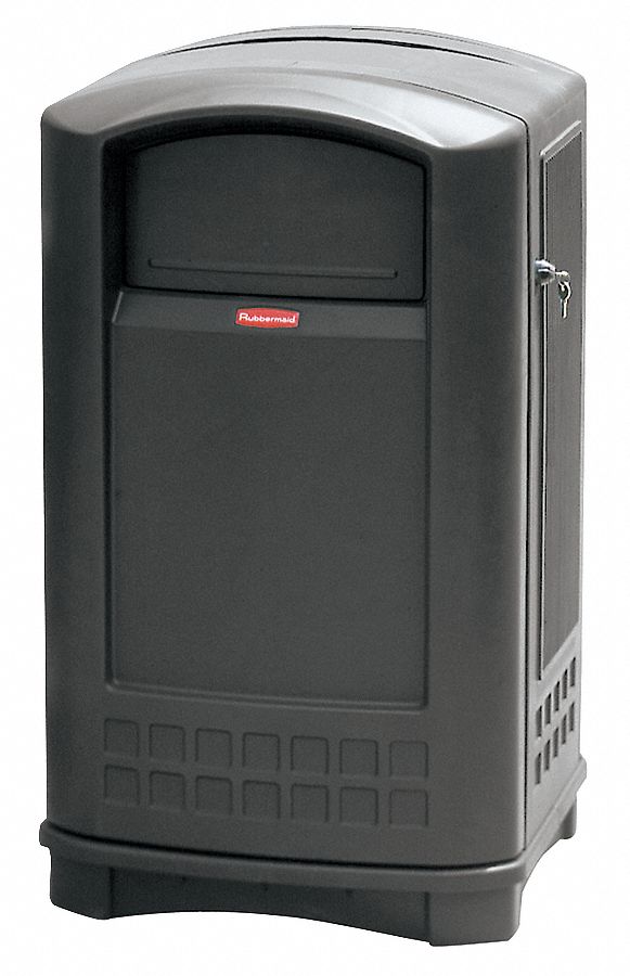 Waste Receptacle, Side Open, 50 G, Black
