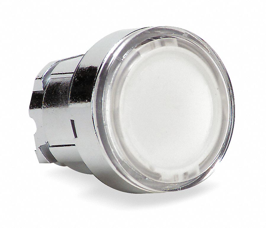 Pushbutton, 22mm, Momentary, Flush, WH
