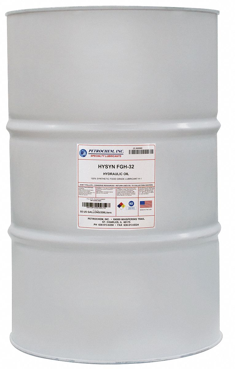Syn Hydraulic Oil, Food Grade, 55gal, ISO32