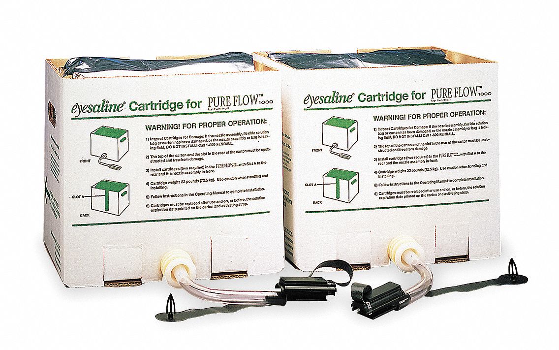 Eye Wash Cartridge, 3.5 gal., PK2