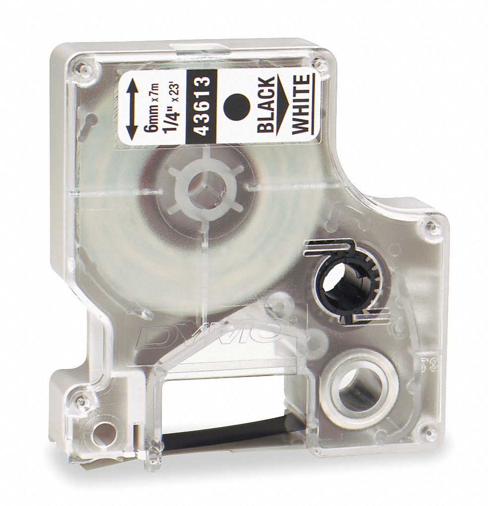Tape Cartridge, Black/White, 23 ft. L