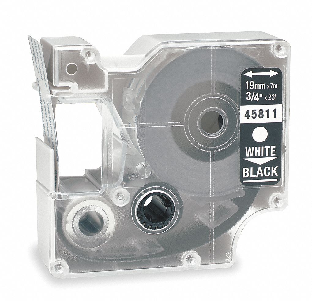 Tape, Black/White, 23 ft. L, 3/4 In. W