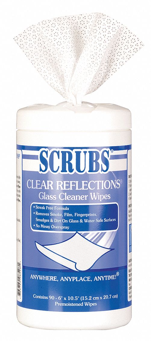 Cleaning Wipes, Canister, White