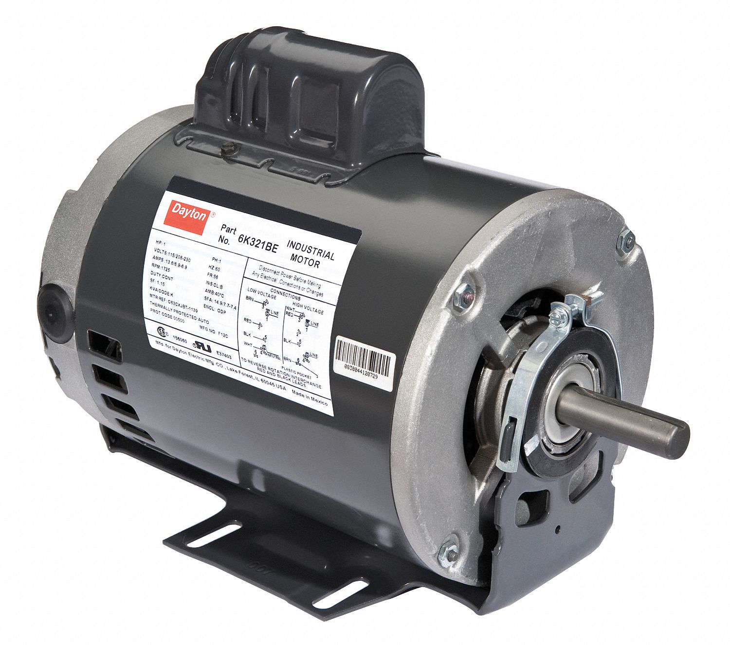 GP Mtr, CS, ODP, 1 HP, 1725 rpm, 56