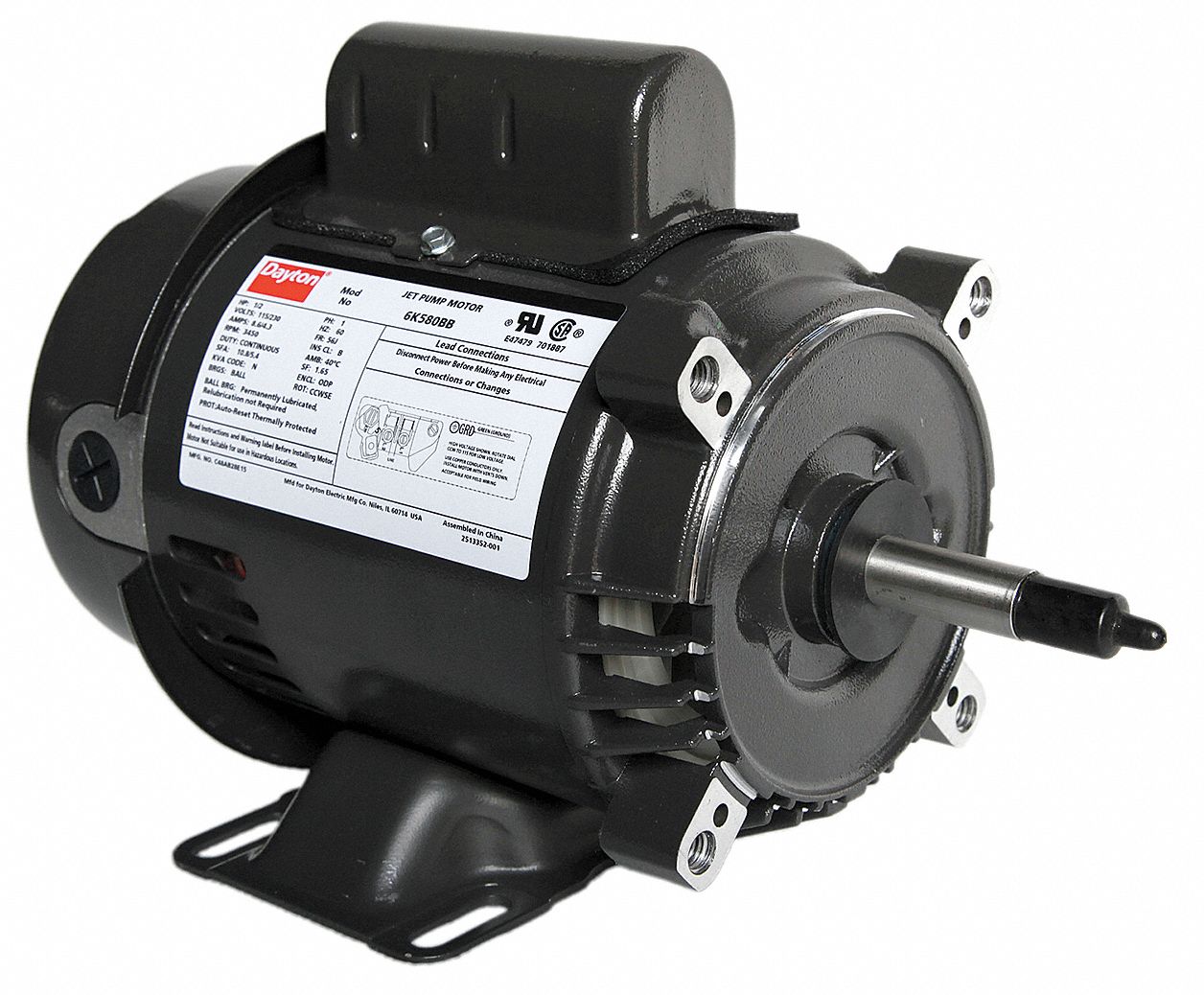 Motor, 1/2hp, Jet Pump