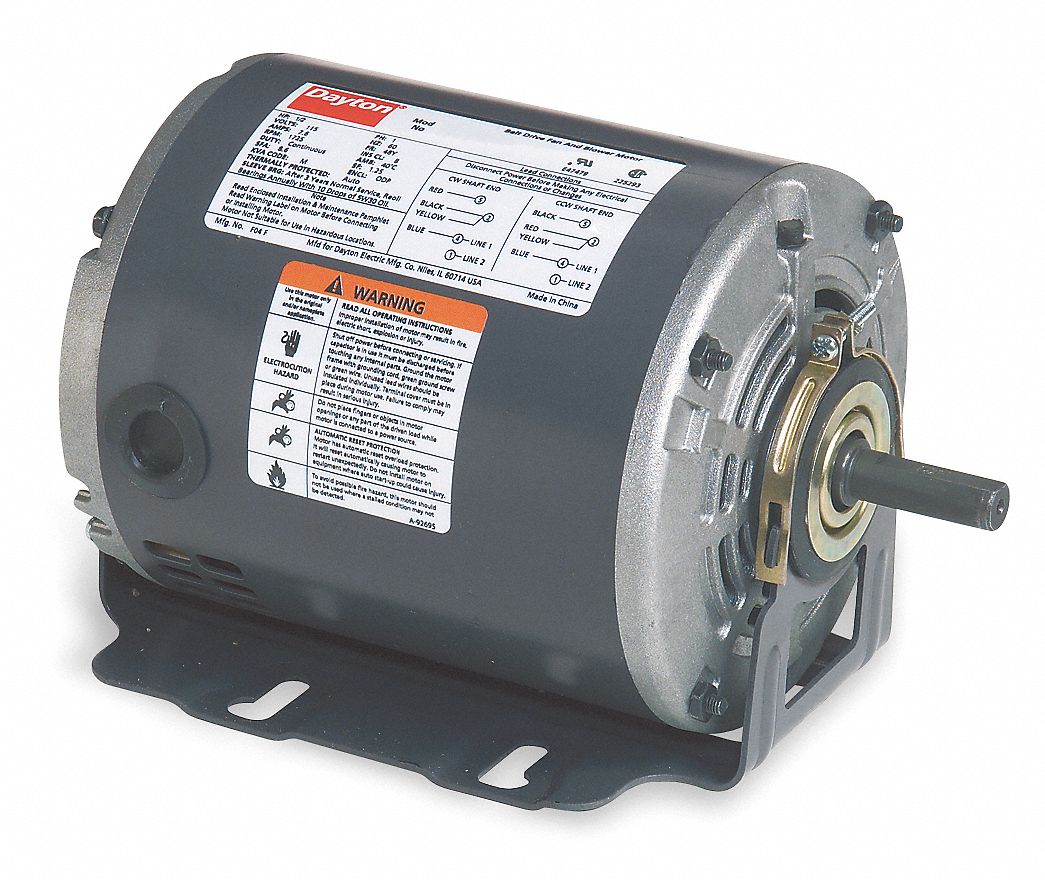 Motor, 1/3 HP, Split Ph, 1725 RPM, 115 V