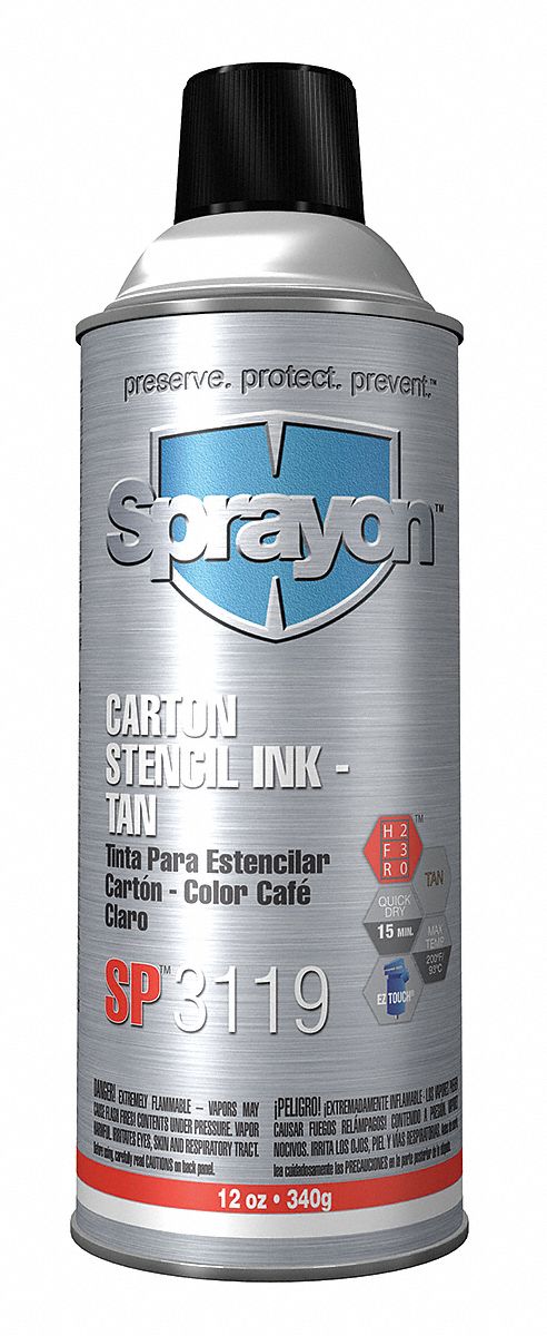 Stencil Ink, 12 oz., Tan, Waterproof