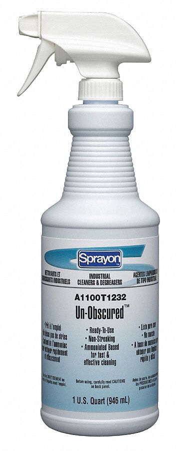 Glass Cleaner, 32 oz., Blue