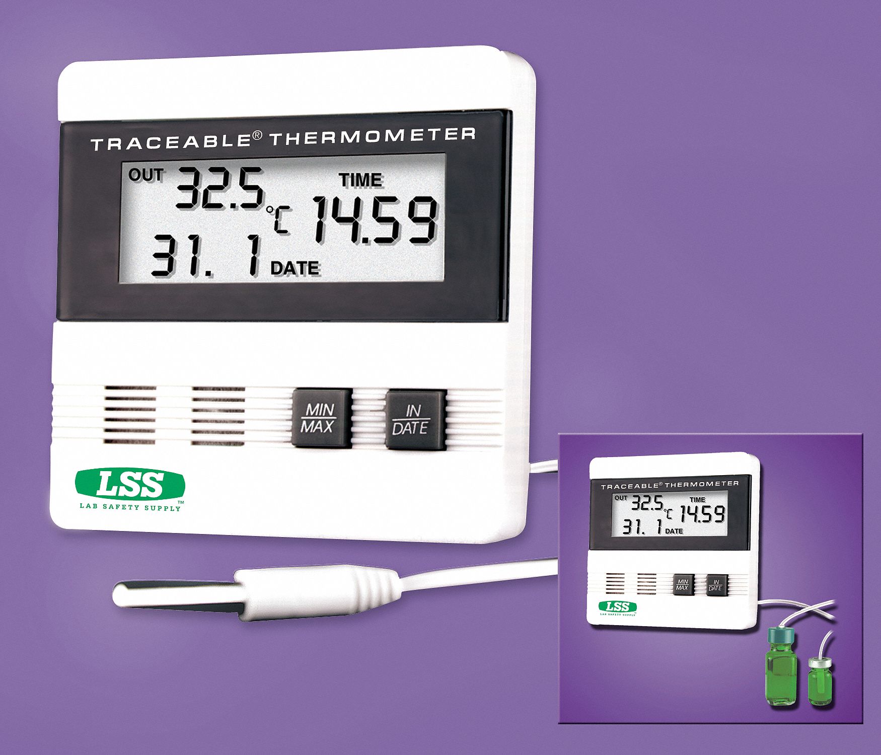 Thermometer, -40 to 176F, LCD