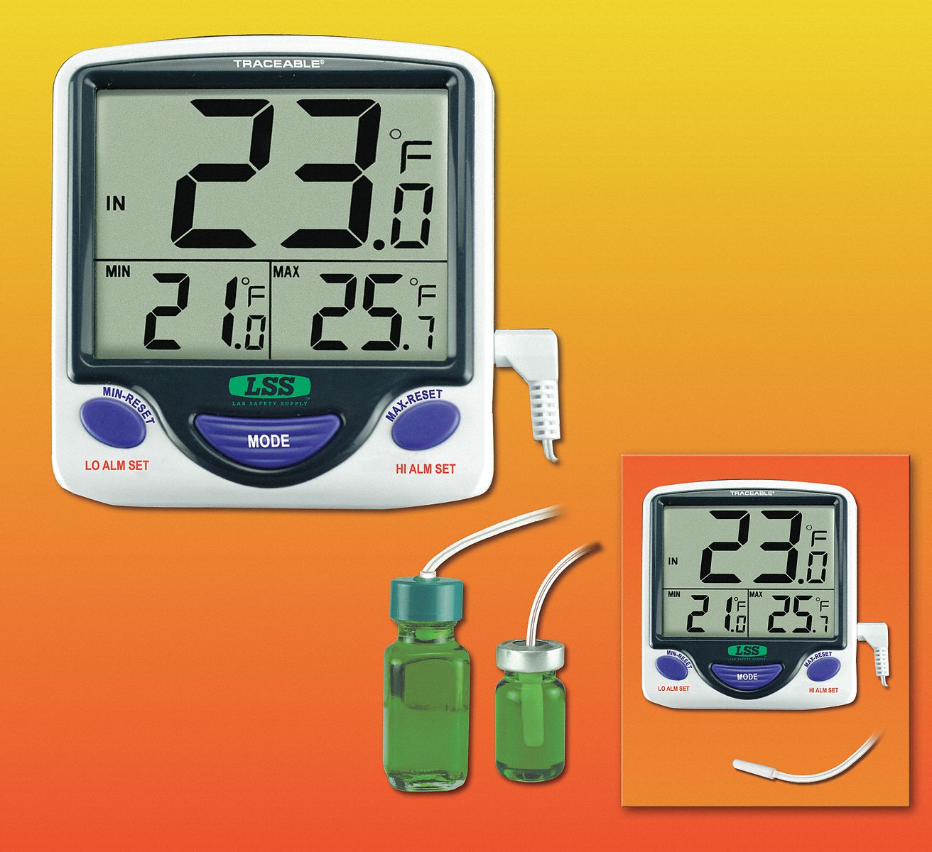 Thermometer, -58 to 158F, LCD