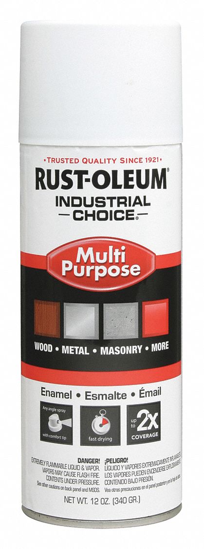 Spray Paint, Flat White, 12 oz.