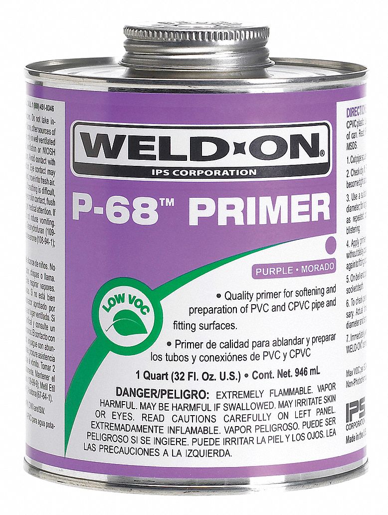 Primer, Purple, 8 Oz, PVC and CPVC