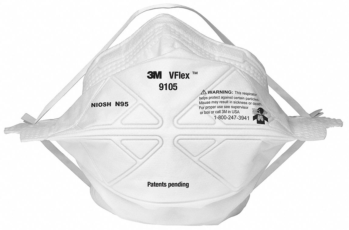 Fold Flat Disposable Respirator, N95, PK50
