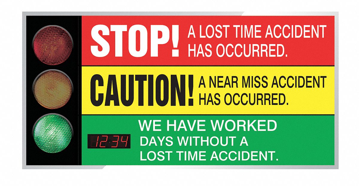 Safety Scoreboard, 36 x 72In, AL/PLSTC, ENG