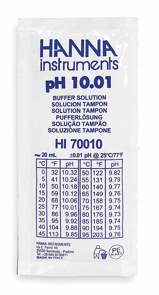 Cal Solution, pH, 10.01, 20 mL Packet, PK 25