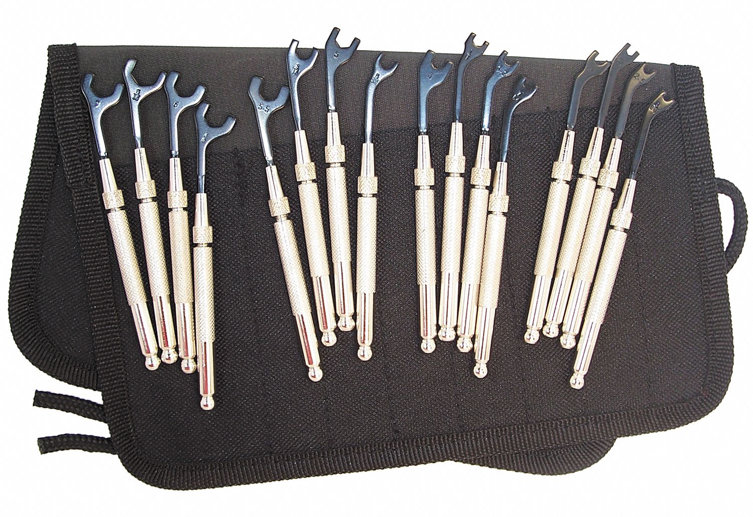 Open End Wrench Set, SAE/Metric, 16 Pc