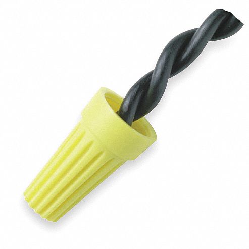 Wire Connector Nut, WT4, Yellow, PK 20