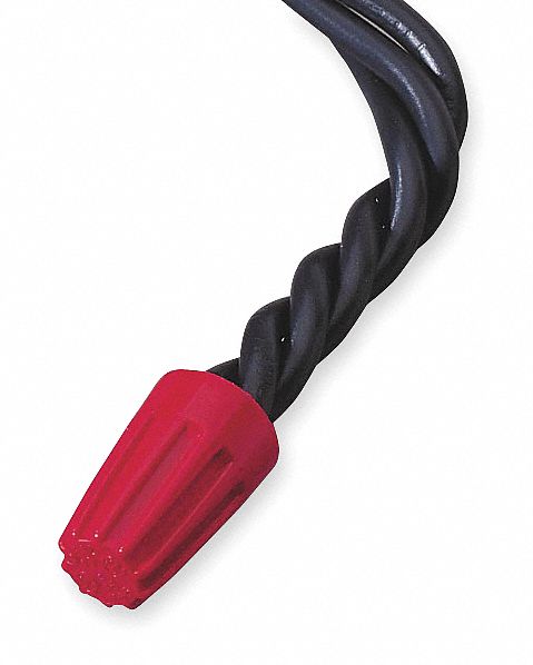 Wire Connector Nut, 76B, Red, PK 150