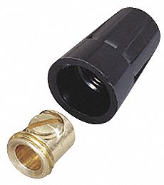 Wire Connector, Set Screw, 22, Black, PK 10