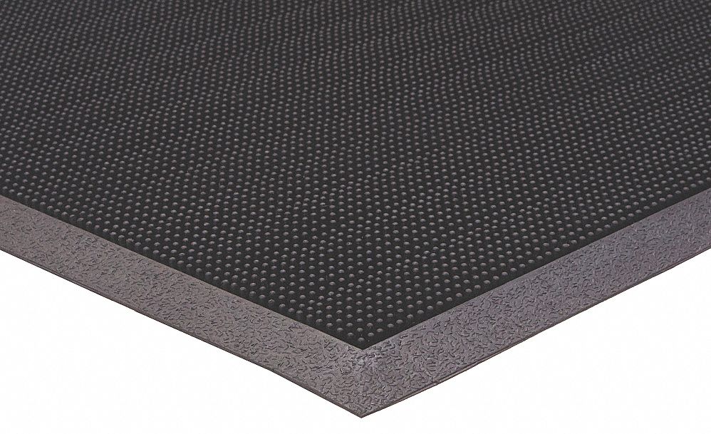 Entrance Mat, Heavy-Traffic, Rubber, Black, 