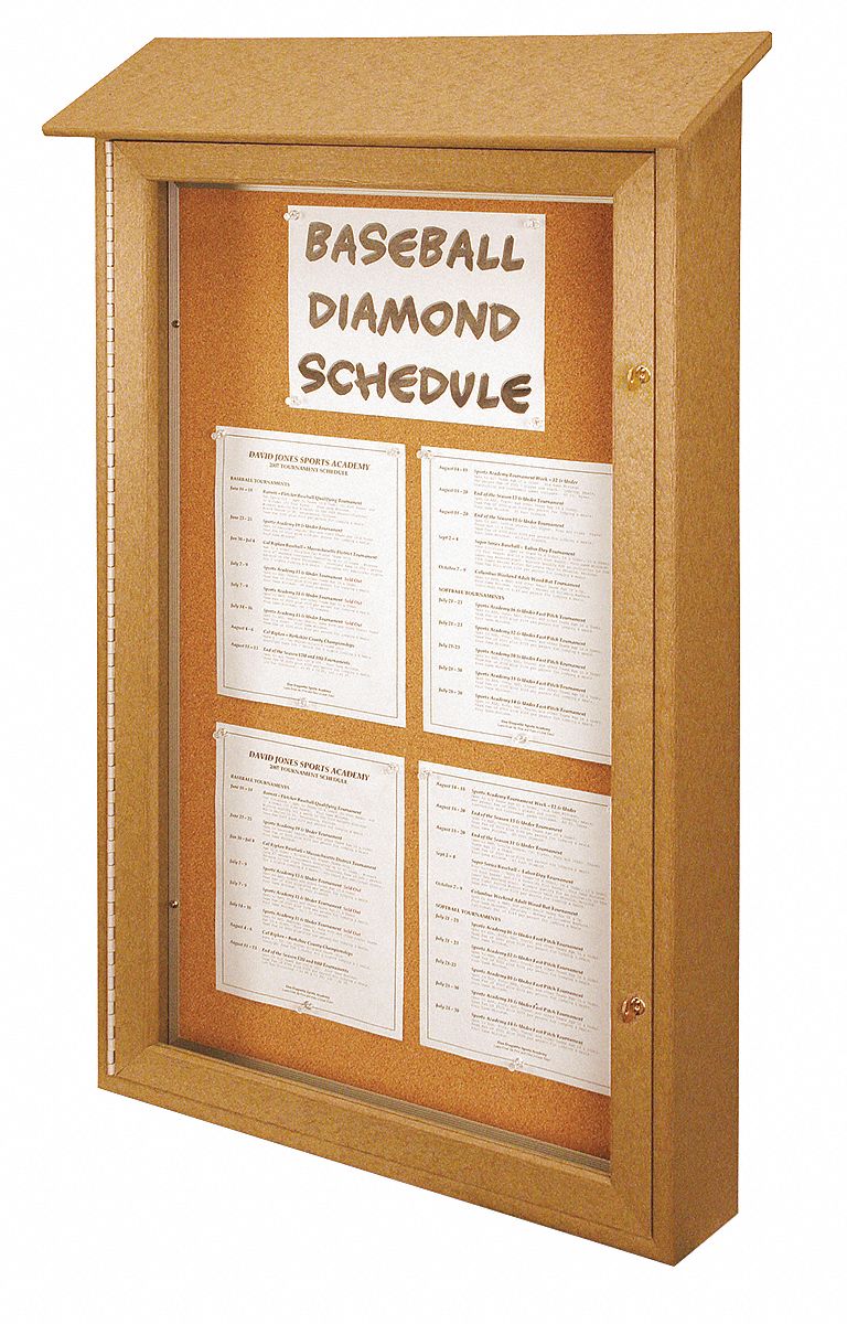 Enclosed Bulletin Board, Tack, 40