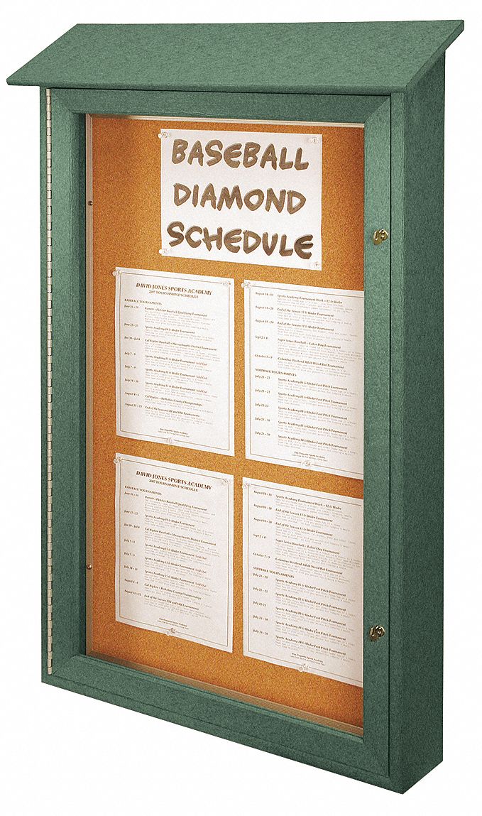 Enclosed Bulletin Board, Tack, 54