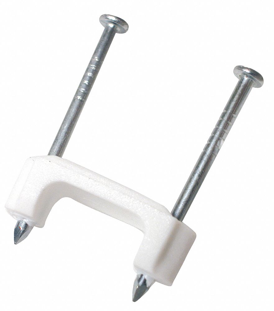 Cable Staple, 1/2In, Plastic, Romex, Pk250