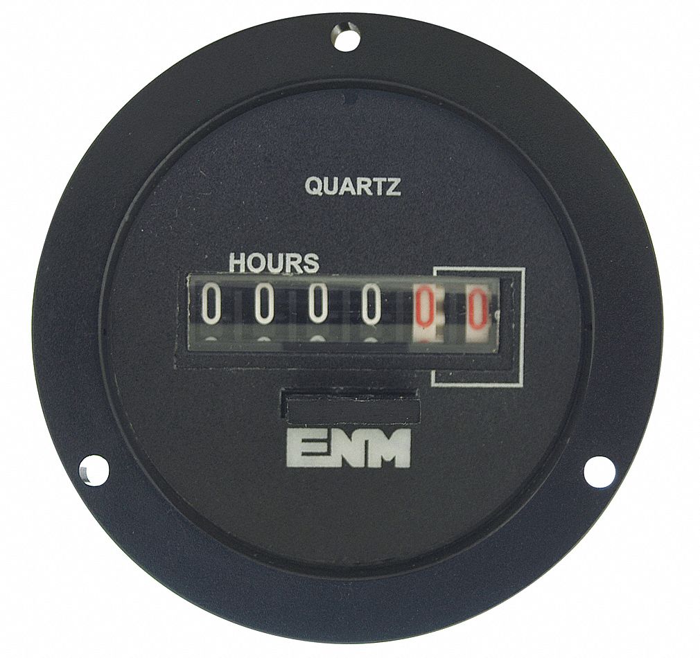 Hour Meter, 9999.99Hrs, 120VAC, Resettable