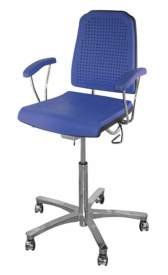 Task Chair, 300 lb., Blue