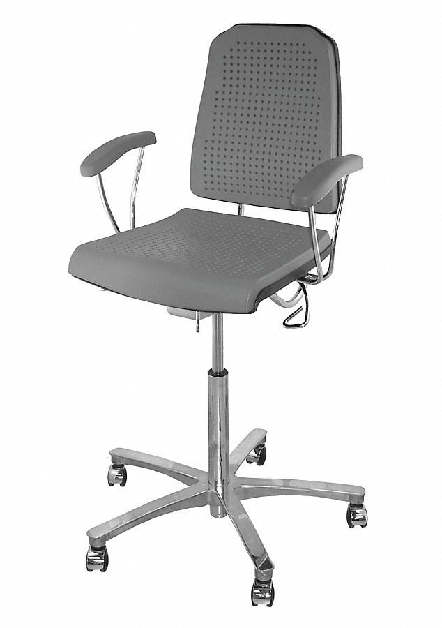 Task Chair, 300 lb., Gray